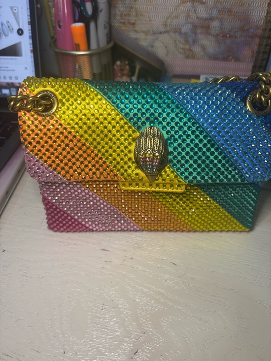 Kurt Geiger Handbags - Kurt Geiger Multicolor Crystal-Striped Crossbody Bag